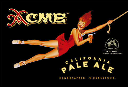 Colored Horse Studio's redesign of the Acme Ale with illustration by Eric Grbich