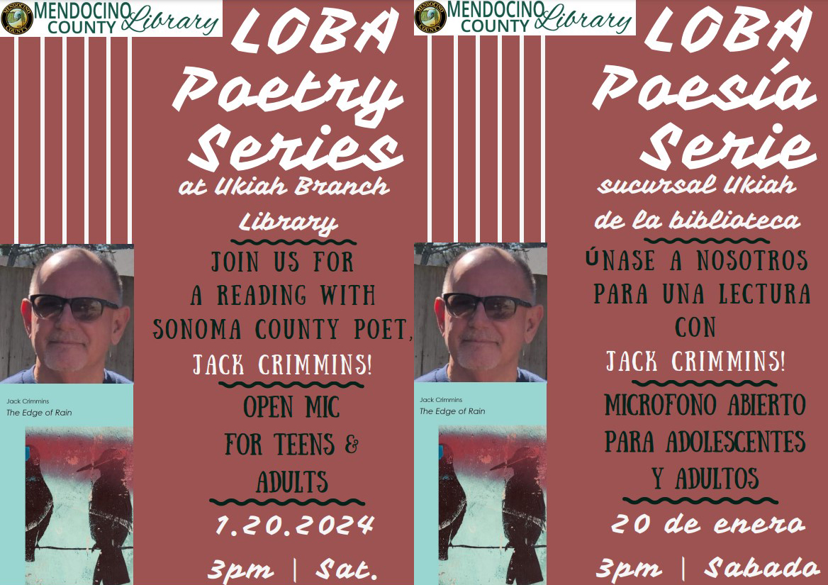 LOBA Poetry featured reader Jack Crimmins, Jan. 20, 2024